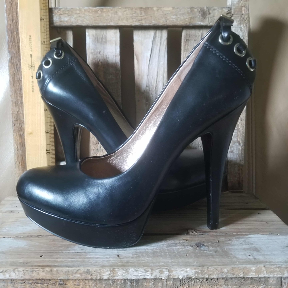 BCBGeneration Black Platform Heels
